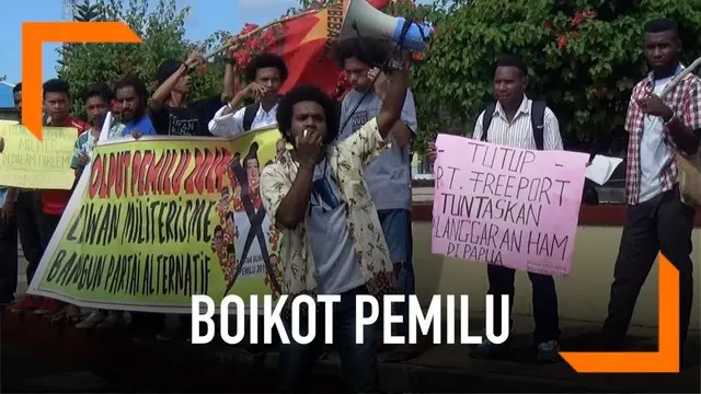 Mahasiswa dI Ambon mengajak masyarakat untuk golput dan boikot pemilu.