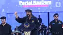 Ketua Umum Partai NasDem Surya Paloh memberikan pidatonya dalam Apel Siaga Perubahan di GBK, Senayan, Jakarta, Minggu (16/7/2023). (Liputan6.com/Angga Yuniar)