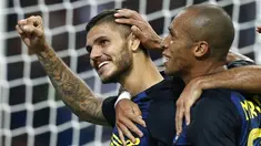 Inter Milan meraih kemenangan 2-1 atas Juventus dalam laga pekan keempat Serie A yang berlangsung di Giuseppe Meazza, Minggu (18/9/2016) malam WIB. Dua gol Inter dicetak Mauro Icardi dan Ivan Perisic. (AFP/Marco Bertorello)