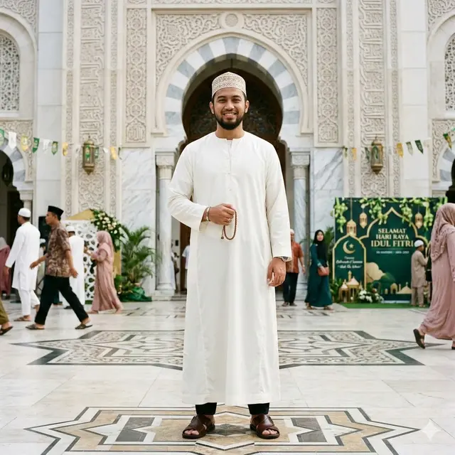 Model Baju Jubah Pria untuk Lebaran
