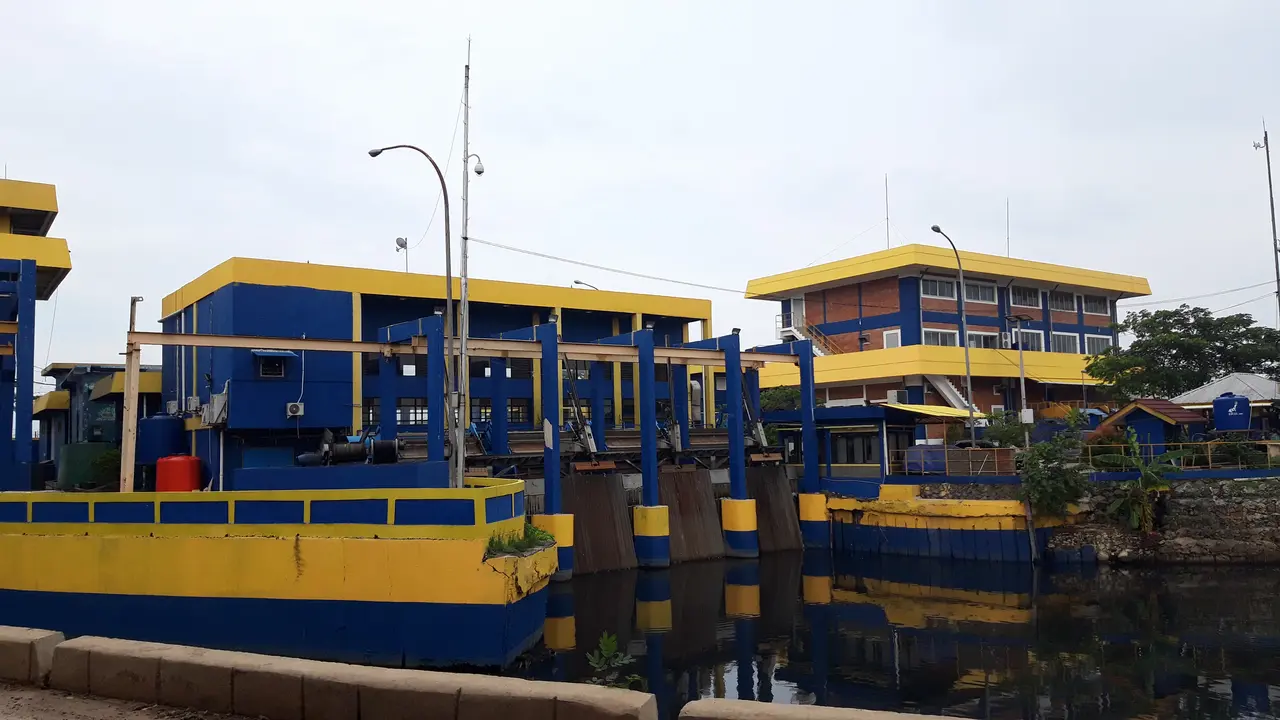 Suasana Waduk Pluit, Selasa (7/1/2020).