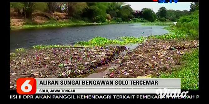 VIDEO: Aliran Sungai Bengawan Solo Tercemar Limbah Alkohol