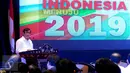Menteri Hukum dan HAM Yasonna Laoly saat memberi sambutan pada Proses verifikasi pendaftaran partai politik menjadi badan hukum di Kementerian Hukum dan HAM (Kemenkumham), Jakarta, Selasa (24/5). (Liputan6.com/Helmi Afandi)