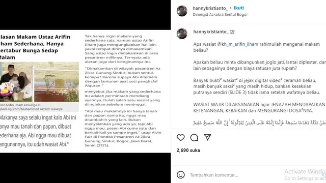 Alvin Faiz (Foto: Instagram/@hannykristianto_)