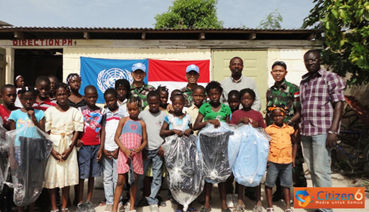 Citizen6, Haiti: Kepala sekolah, Jean Baptiste Aqilus menyampaikan ucapan terima kasih dan apresiasi yang sangat tinggi kepada Indonesia yang telah hadir dan memberikan bantuan ke sekolah mereka. (Pengirim: Badarudin Bakri)