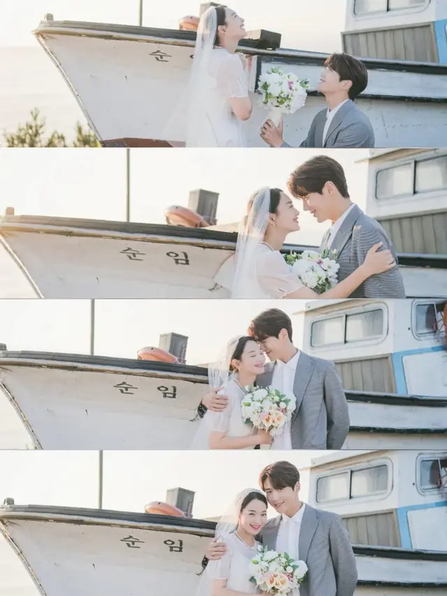 Detail Gaun dan Jas Pernikahan Yoon Hye Jin dan Hong Du Sik di Episode Terakhir Hometown Cha Cha Cha/dok. ament_official