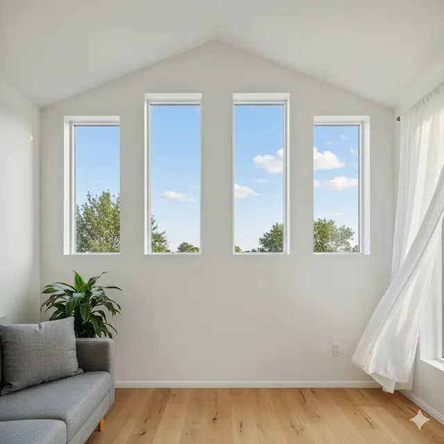 Desain Rumah Kecil dengan Jendela Besar (Foto: Gemini AI)