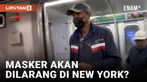 VIDEO: Larangan Pakai Masker di Kereta Bawah Tanah New York