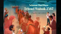 Jokowi Ucapkan Selamat Hari Raya Waisak Bagi Umat Buddha, Warganet Malah Fokus Nyari Kucing Oren  (doc: Twitter.com/@jokowi)