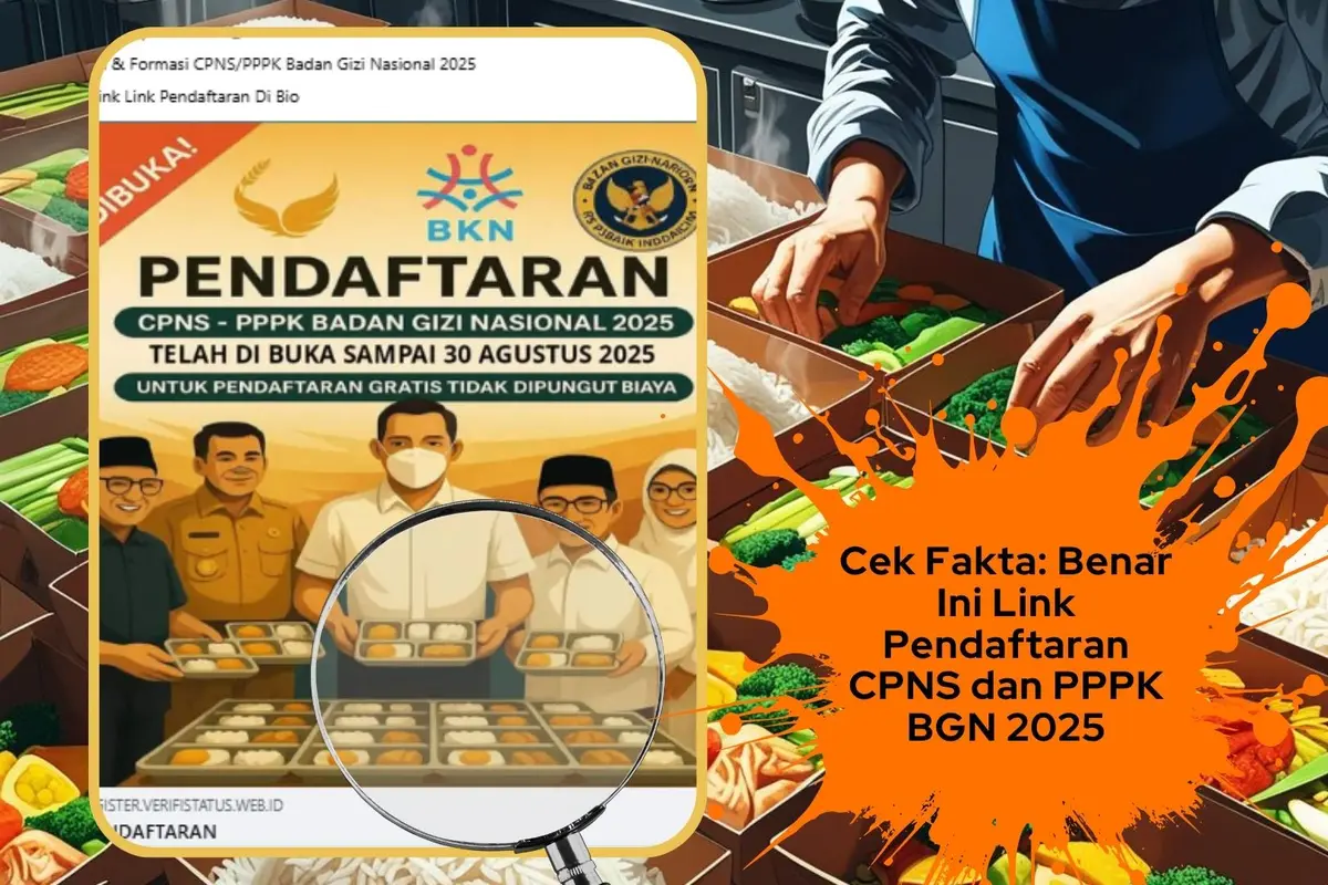 Tangkapan layar klaim link pendaftaran CPNS dan PPPK BGN 2025