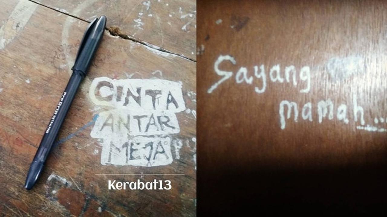 Bikin Nostalgia, 6 Coretan Murid di Meja Kelas Ini Nyeleneh
