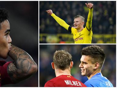 Para pesepak bola muda ini memiliki beban dalam kariernya karena ayah mereka merupakan bintang lapangan hijau pada eranya masing-masing. Sembilan wonderkid ini harus membuktikan diri untuk mengikuti jejak orang tua mereka menjadi pemain top dunia. (Kolase Foto dari AFP)