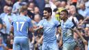 Ilkay Gundogan tampil gemilang dengan memborong dua gol kemenangan Manchester Biru. (AFP/Oli Scarff)