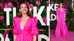Foto kolase Julia Roberts saat menghadiri pemutaran perdana film "Ticket to Paradise" di Regency Village Theatre di Westwood, California, pada 17 Oktober 2022. (AFP/MICHAEL TRAN)