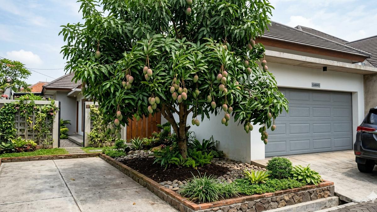 8 Pohon Buah Berakar Jinak yang Aman Ditanam Dekat Garasi Rumah
