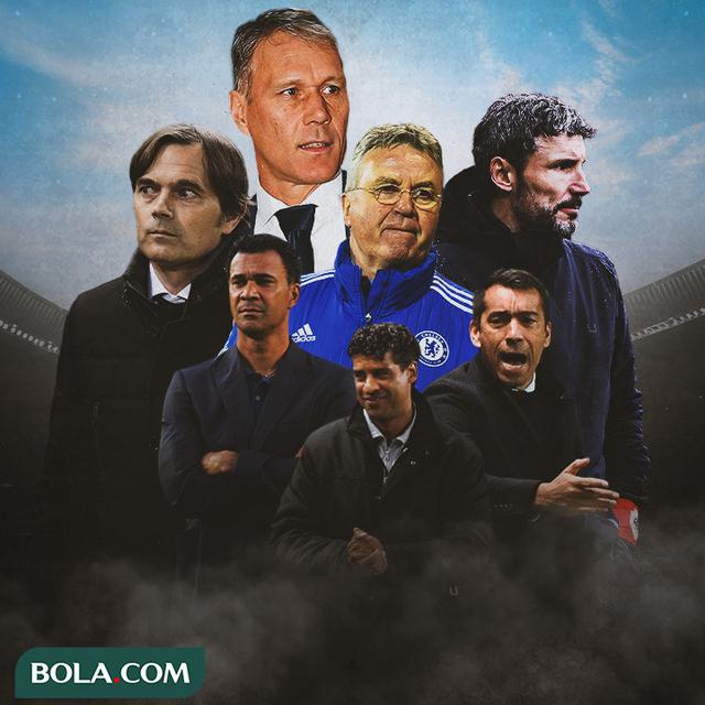 Ilustrasi - Ruud Gullit, Frank Rijkaard, Marco van Basten, Mark van Bommel, Giovanni Van Bronckhorst, Guus Hiddink, Phillip Cocu