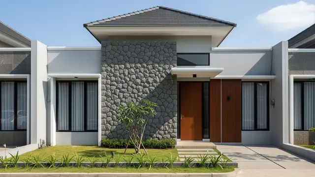 Model Batu Alam Depan Rumah Minimalis Model Andesit
