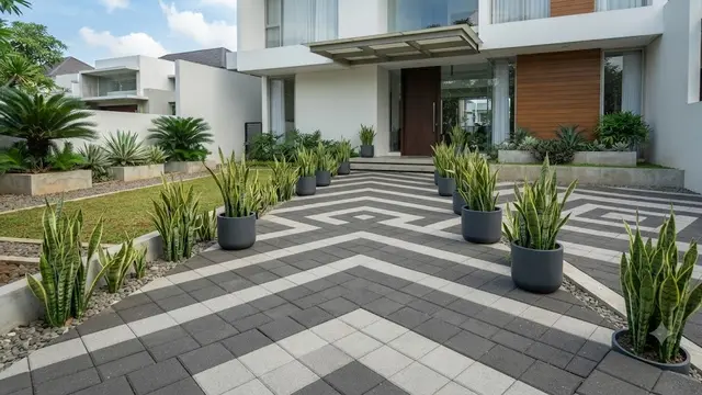 Halaman dengan Pola Geometris (AI Generated)