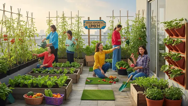 Ide Kebun Sayur untuk Ibu-ibu Komunitas UMKM/Gemini AI