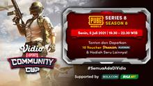 Live streaming Vidio Community Cup PUBG Series 8 dapat disaksikan melalui platform Vidio, laman Bola.com, dan Bola.net. (Dok. Vidio)