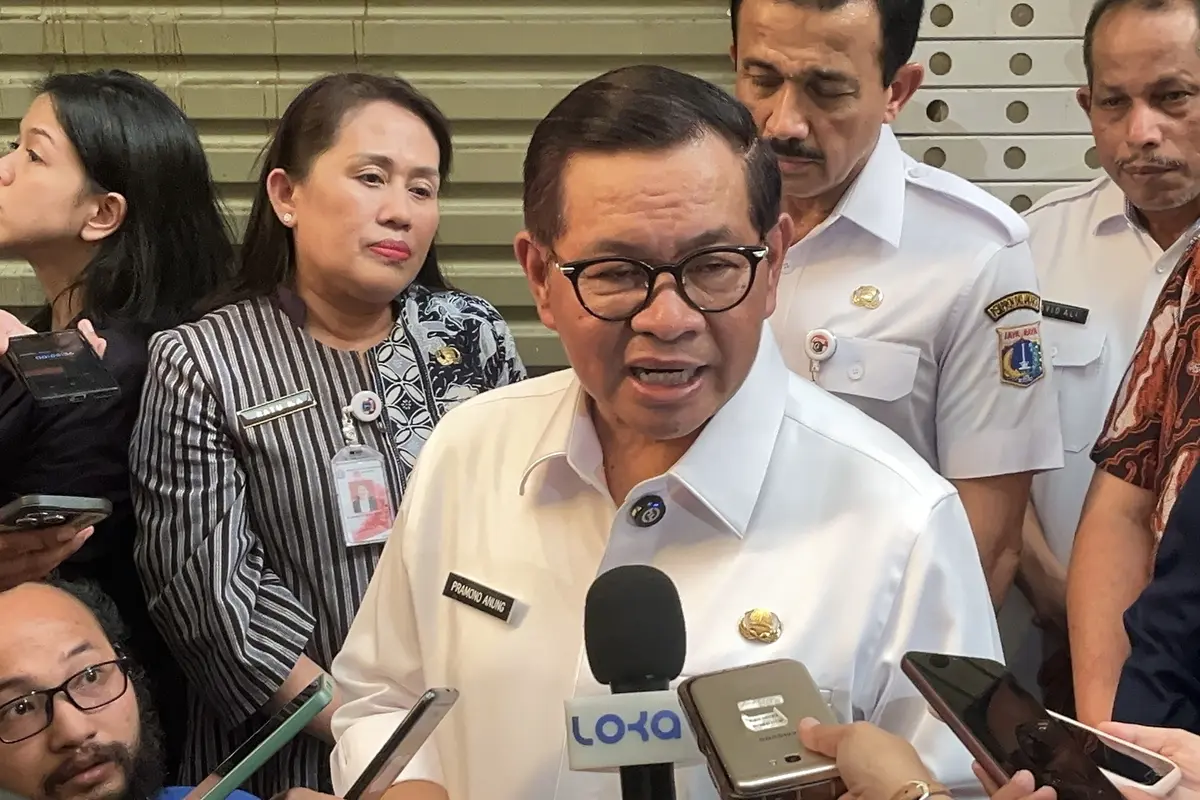 Gubernur DKI Jakarta Pramono Anung di Distrik Blok M, Jakarta Selatan, Rabu (3/9/2025) (Liputan6.com/Winda Nelfira)