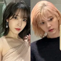 Tampilan Terbaru IU dengan Gaya Rambut Berwarna. [@dlwlrma]