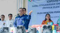 Kepala Badan Standardisasi dan Kebijakan Jasa Industri (BSKJI) Kementerian Perindustrian, Andi Rizaldi memberikan keterangan dalam konferensi pers hasil pengawasan Kemenperin di Jakarta, Jumat (19/7/2024). (Dok Kemenperin)