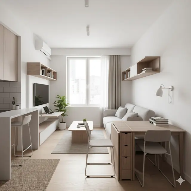 Rumah di lahan sempit (Foto: Gemini AI)