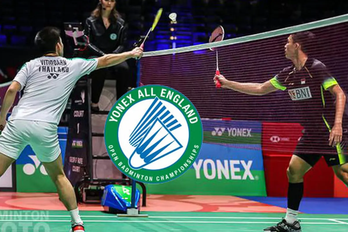 Banner Tim Indonesia di All England 2021