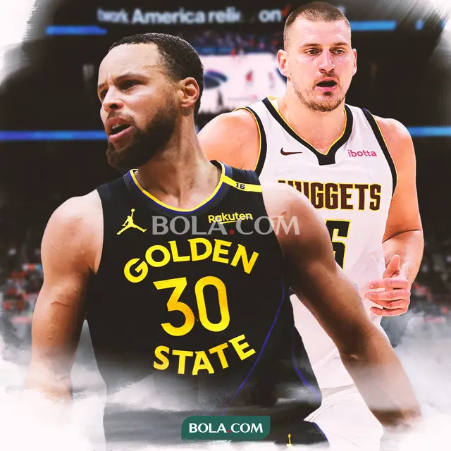 Ilustrasi - Stephen Curry dan Nikola Jokic