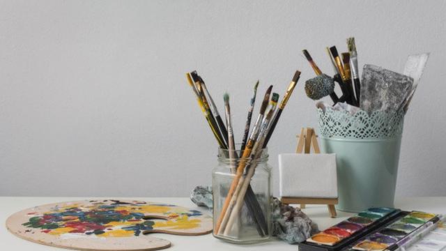 Ilustrasi seni grafis, kuas, tinta, melukis