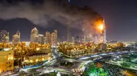 Hotel The Address di Dubai mengalami kebakaran pada Malam Tahun Baru. (dok. Faz.net)