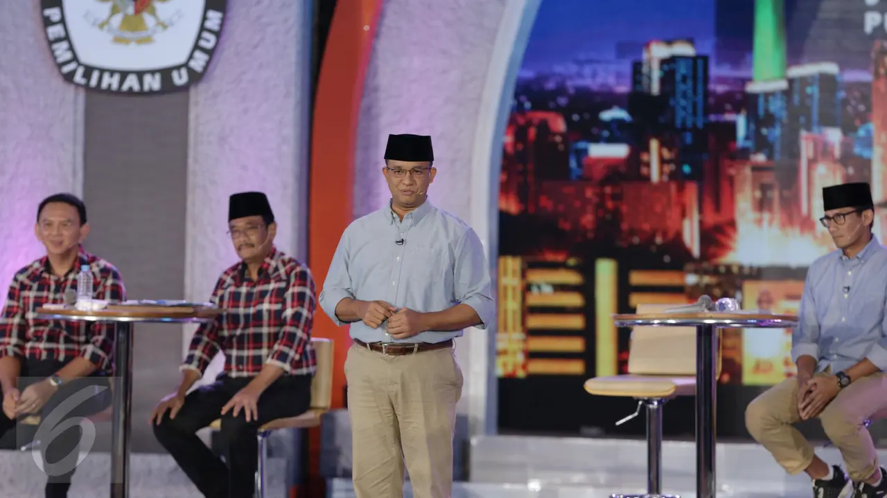 Gaya Paslon Cagub dan Cawagub Dalam Debat Pilkada DKI