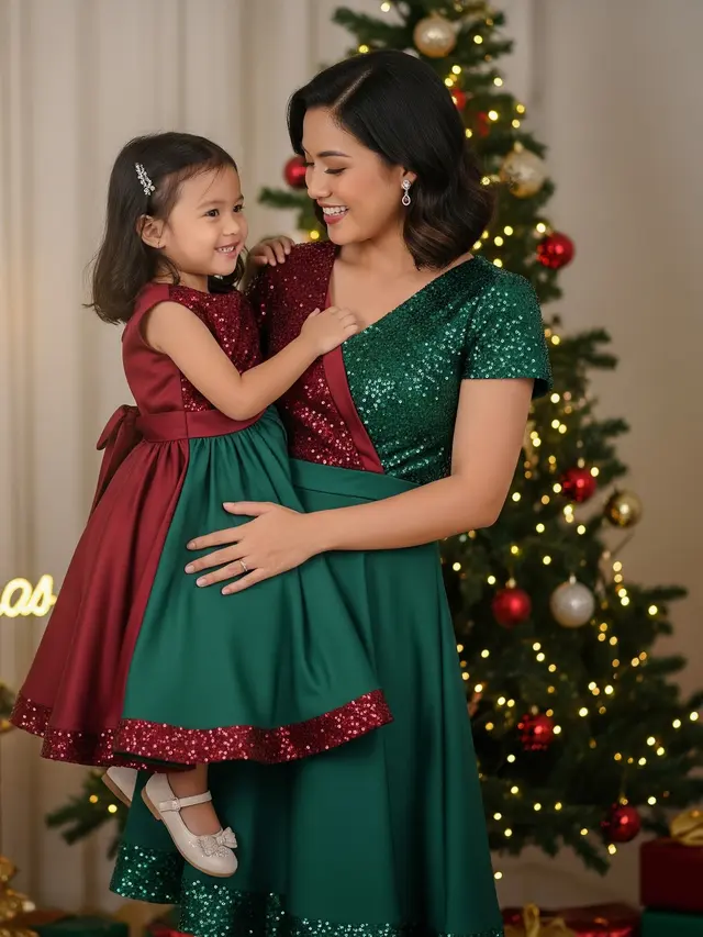 Dress Natal Hijau 2025 (Image by Gemini AI)