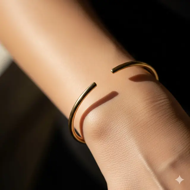 Gelang Cuff Minimalis (Setengah Lingkaran)