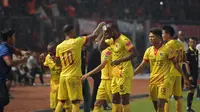 Sriwijaya FC mampu bertahan dari gempuran Semen Padang dengan 10 pemain (Liputan6.com/Helmi Fithriansyah)