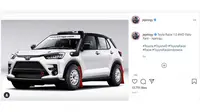 Julian Johan mengkreasikan modifikasi untuk Toyota Raize dengan gaya rally look (Jejelogy)