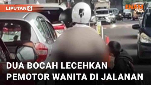 VIDEO: Miris, Dua Bocah Lecehkan Pemotor Wanita di Jalanan Bandung