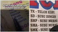 Singkatan Makanan di Daftar Menu. (Sumber: TikTok/iteung072 dan Instagram/@wkwkland_real)