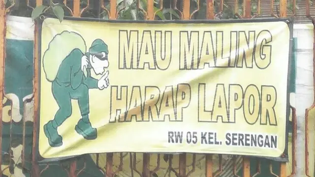 6 Tulisan Peringatan untuk Maling di Tempat Umum Ini Bikin Tepuk Jidat