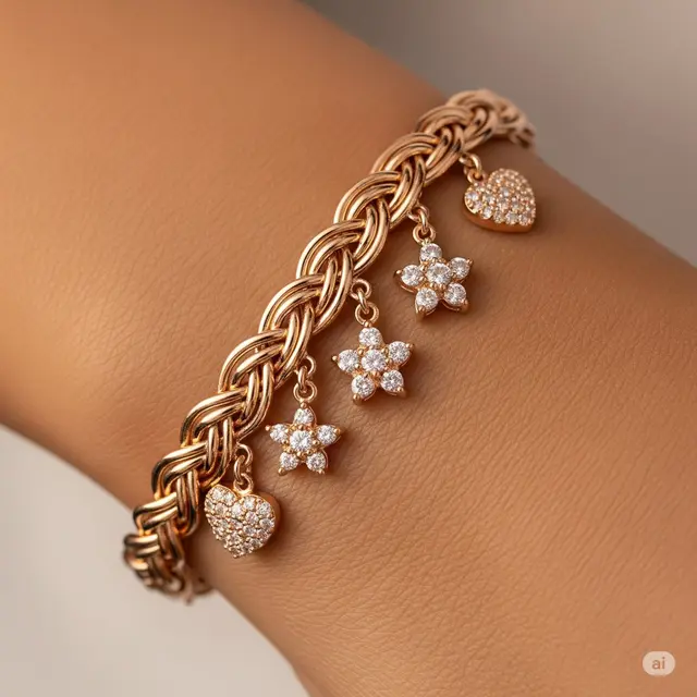 Gelang Charm Berlian Mini