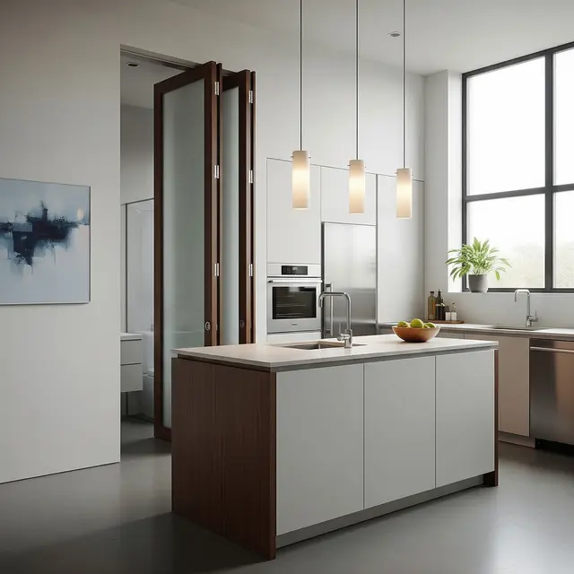 Dapur Minimalis Dekat Kamar Mandi (Gemini AI)