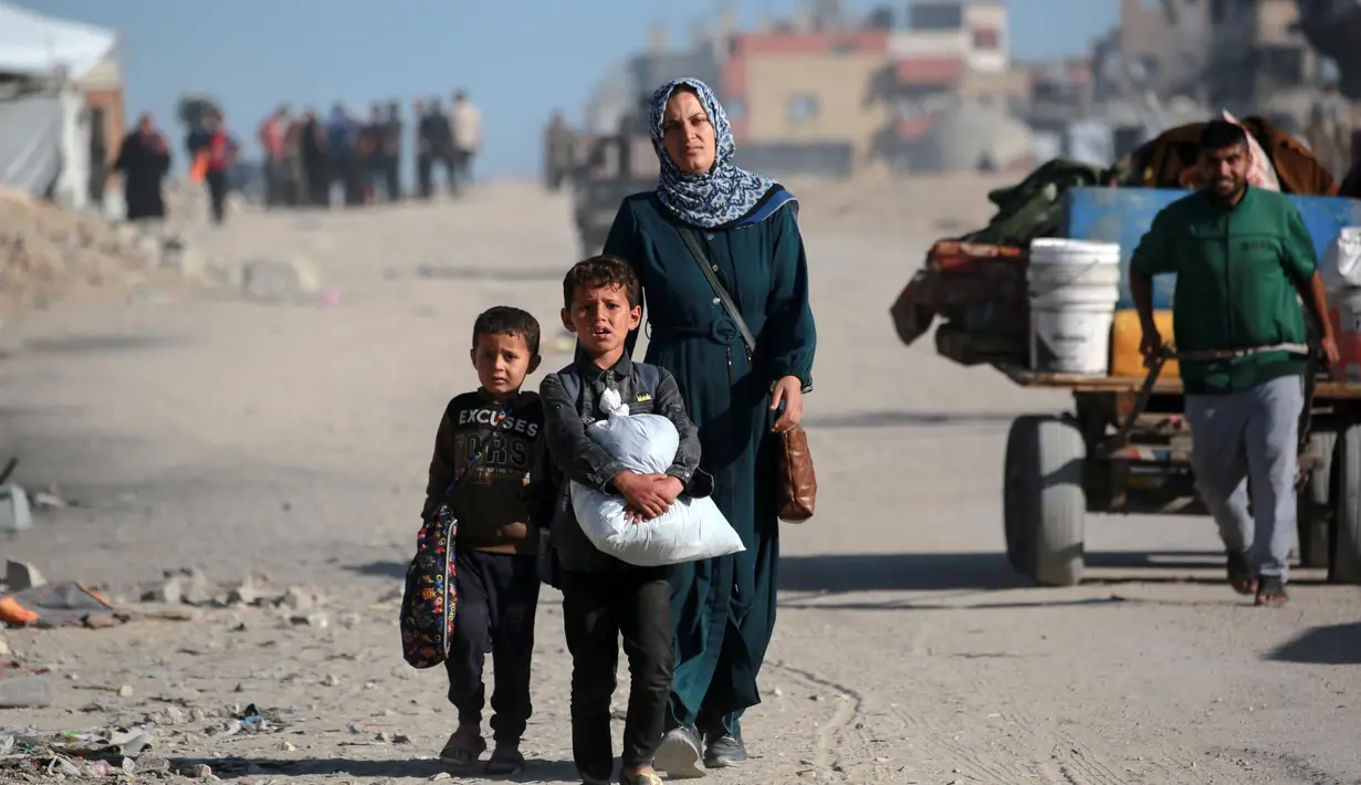 Hal tersebut diungkap Kepala Badan Dana Anak-Anak PBB (UNICEF) Catherine Russell pada Kamis (15/5/2025). “Sangat tidak bermoral bahwa lebih dari 45 anak dilaporkan tewas dalam serangan udara di Gaza dalam dua hari," tulis Russell di media sosial X. (Bashar TALEB/AFP)