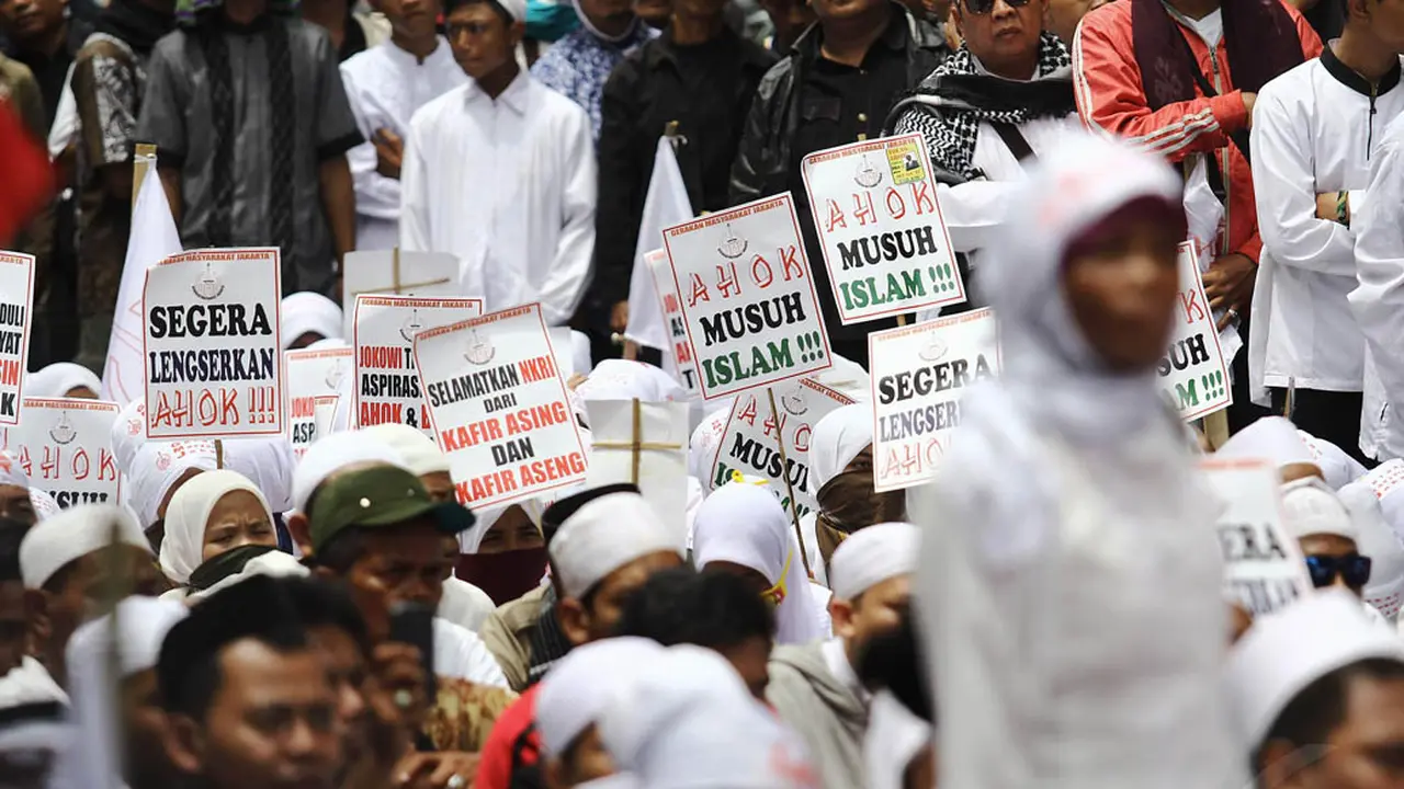 Massa FPI Kembali Demo Tolak Ahok di Balaikota