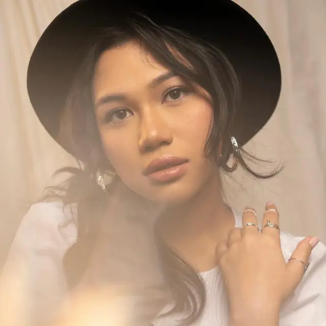 Aminda saat launching Tiada Cinta Selain Kamu