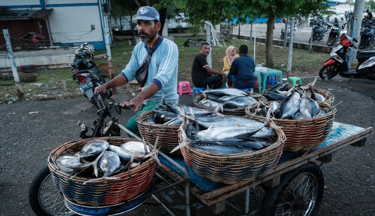 Di dua lokasi yaitu, Pelabuhan Perikanan Samudra Kutaraja, Lampulo dan Pasar Al-Mahira, Lamdingin, Banda Aceh, rata-rata kenaikan harga ikan mencapai Rp 5.000/kg. (Yasuyoshi CHIBA/AFP)