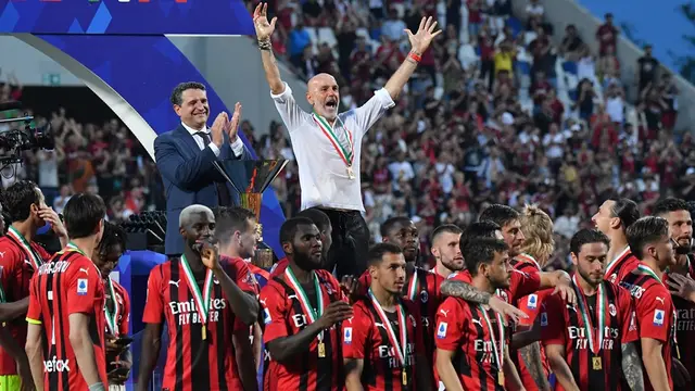 Pelatih AC Milan, Stefano Pioli.
