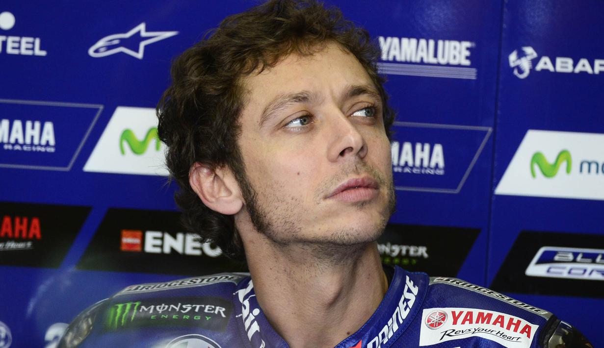 Penampilan Valentino Rossi pada MotoGP seri Valencia, Spanyol, musim lalu. (AFP/Jose Jordan)