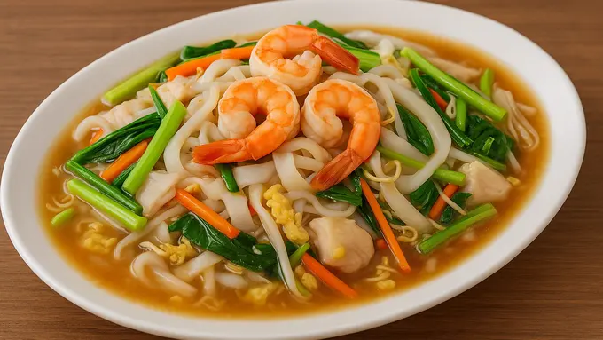 Cara Mudah Membuat Kwetiau Siram Seafood ala Restoran di Rumah - Cover