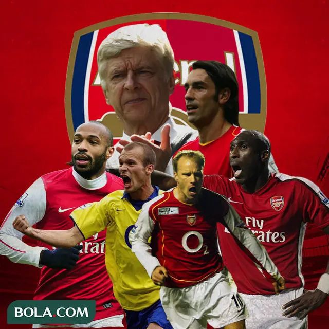 Arsenal - Arsene Wenger, Thiery Henry, Robert Pires, Patrick Vieira, Dennis Bergkamp, Ljungberg, Sol Campbell